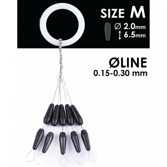 Стопоры резиновые SALMO RUBBER CONE STOPS р.002M 10шт. S901-002M Стопоры резиновые SALMO RUBBER CONE STOPS р.002M 10шт. S901-002M